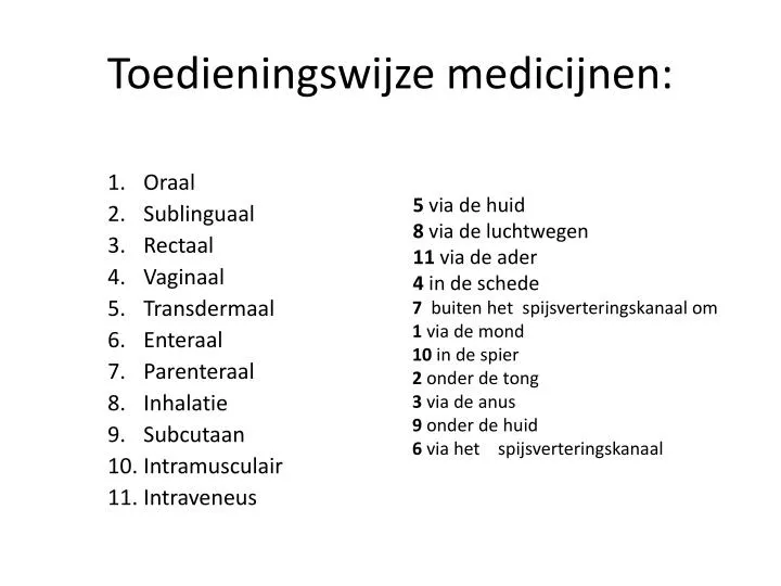 Welke Toedieningswijze Heeft De Snelste Werking