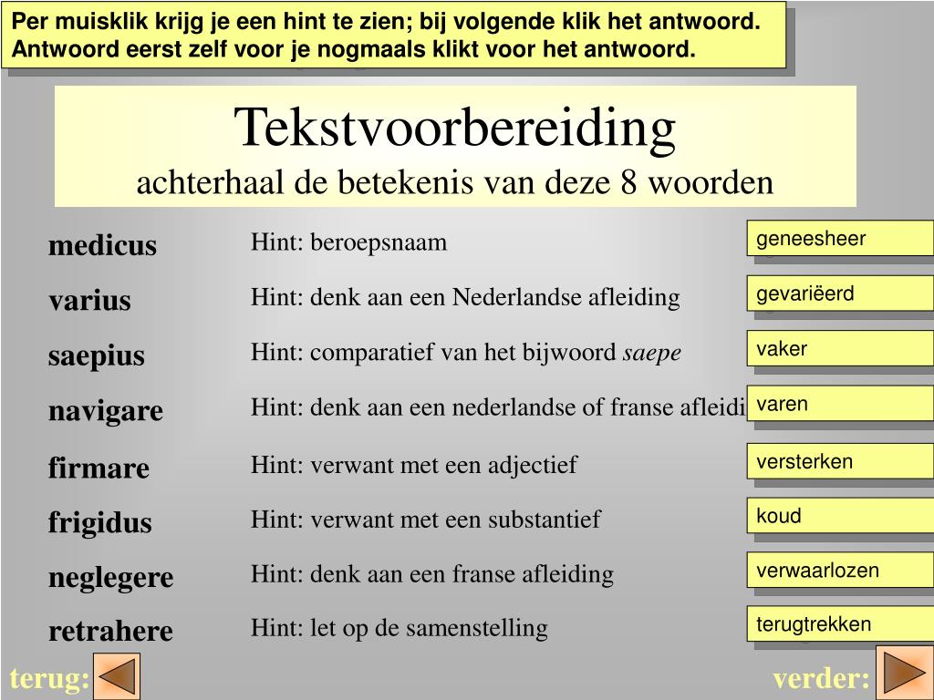 Vertalen Uit Latijn Naar Nederlands