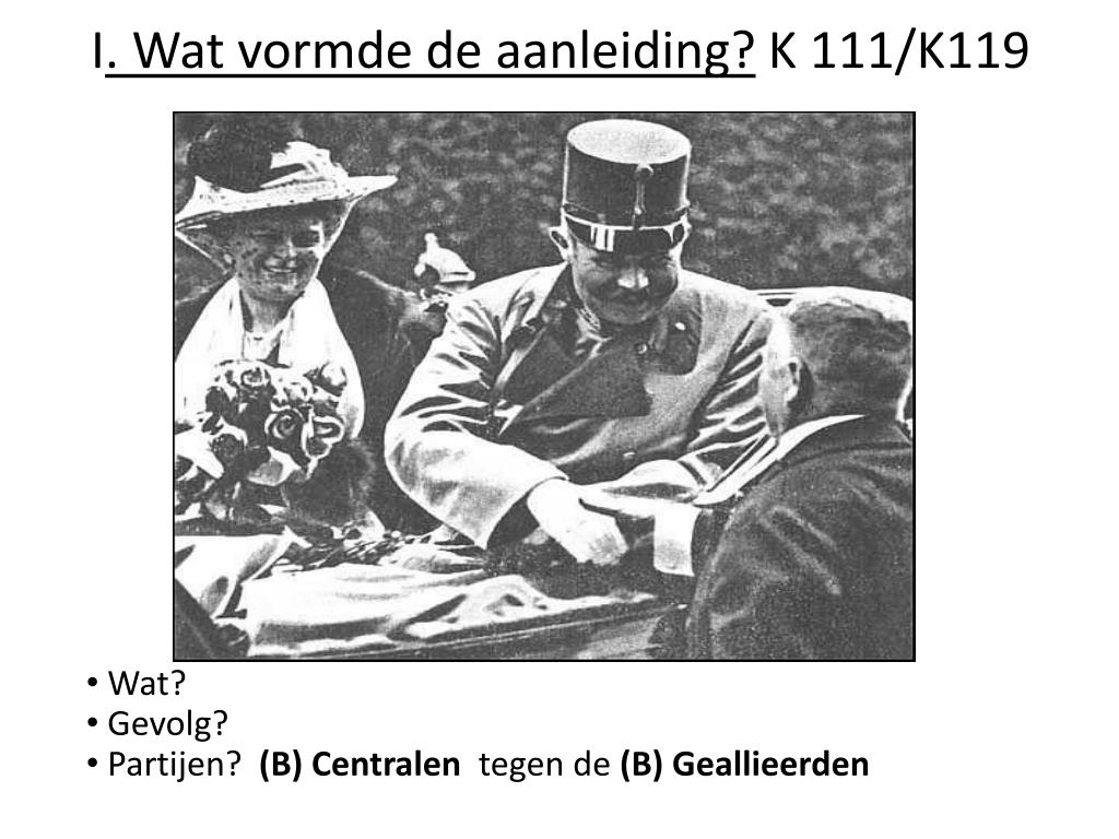 PPT - VI: De eerste wereldoorlog (1914-1918) PowerPoint Presentation - Wat Is De Aanleiding Van De Eerste Wereldoorlog