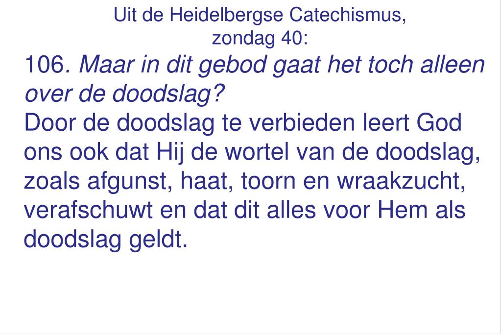 PPT - WELKOM in/bij deze middagdienst. PowerPoint Presentation, free - Wat Is Het Zesde Gebod