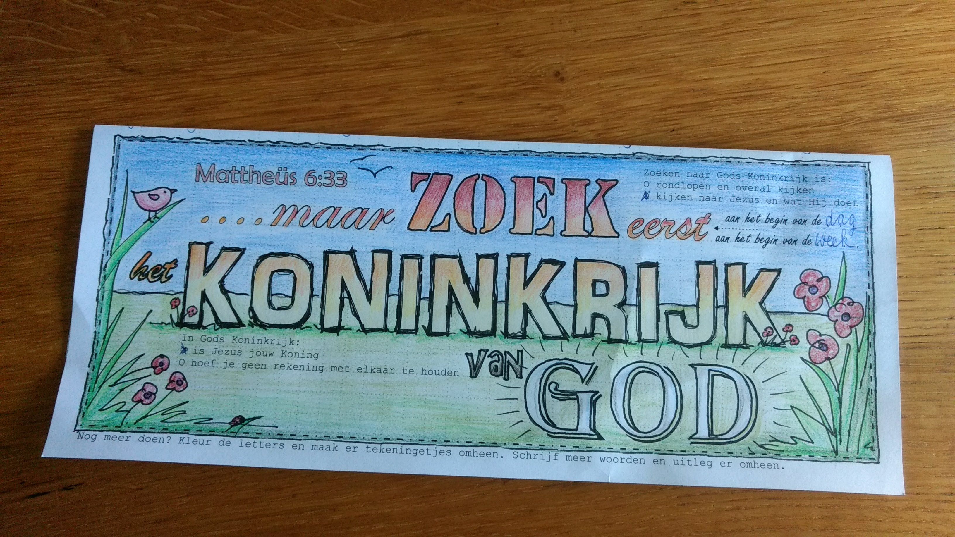 Zoek Eerst Het Koninkrijk Van God Tekst