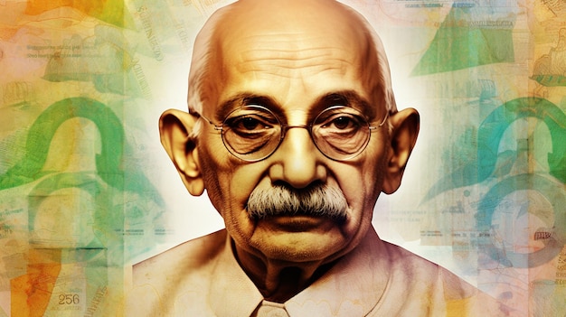 Premium AI Image | quotMahatma Gandhi Portrait on India 200 Rupee - Indiase Prediker Van Geweldloosheid Verklaring