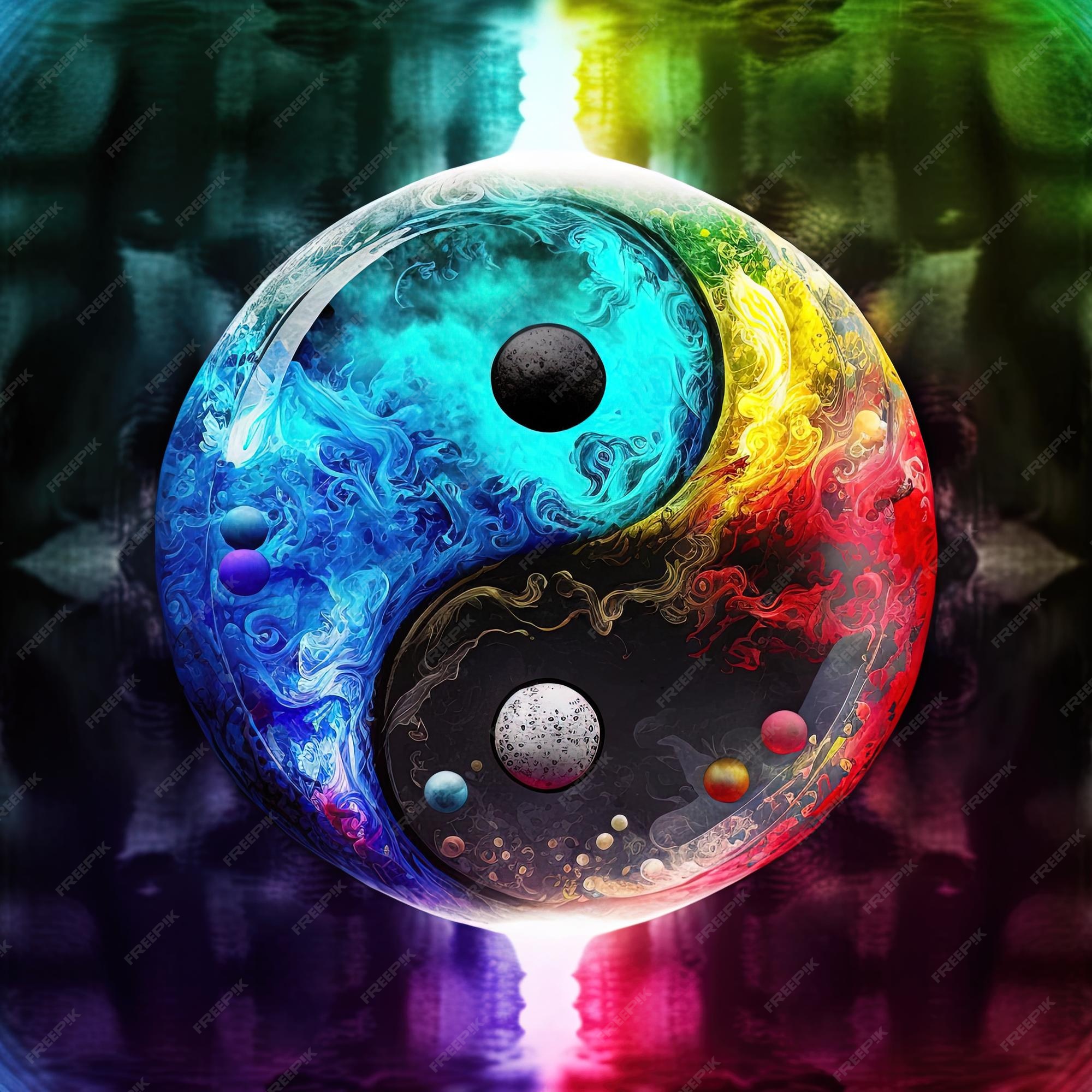 Premium Photo | Colorful yin and yang made of color combinations - Yin Case Study Research Design And Methods