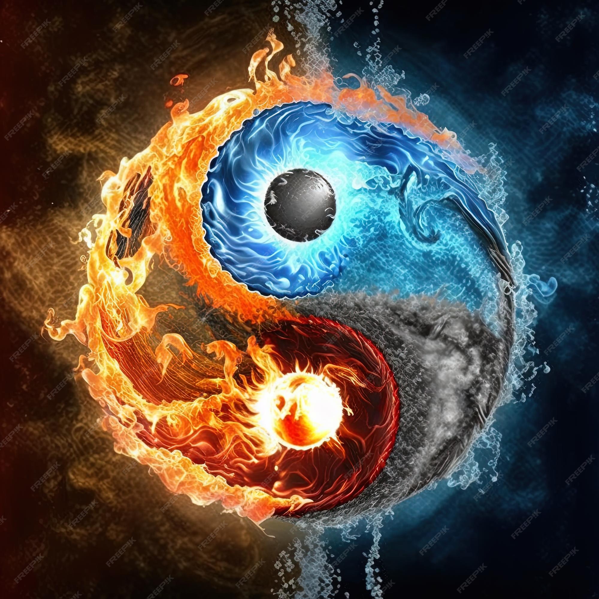 Premium Photo | Yin and Yang made of fire and water. Symbol of harmony - Yin Case Study Research Design And Methods