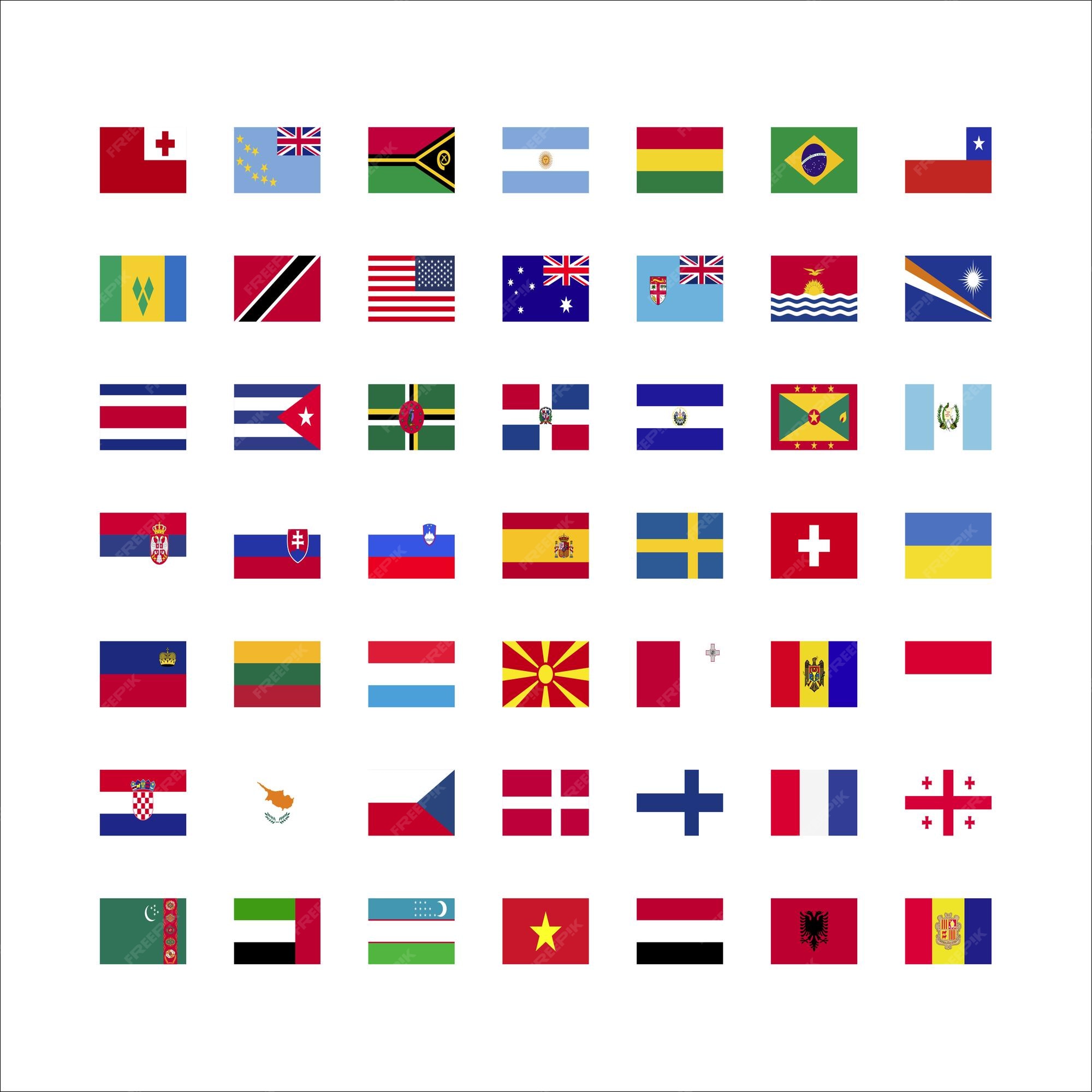 Premium Vector | All official national flags of the world - Vlaggen Van De Wereld Met Naam