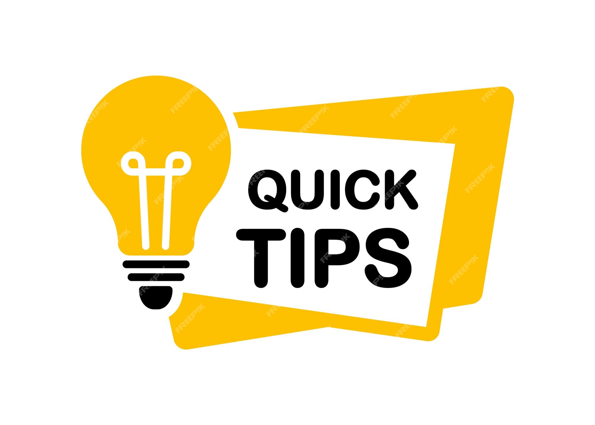 Premium Vector | Quick tips icon Quick tips logo with light bulb - Tips En Tops En Vragen