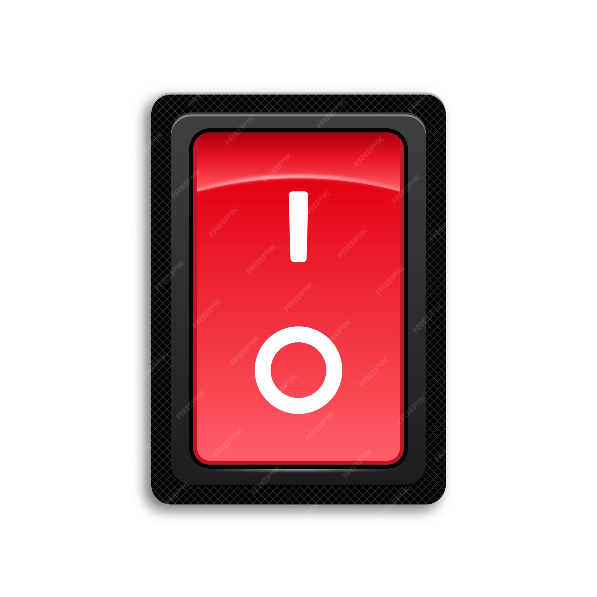 Premium Vector | Red icon On and Off toggle switch button. - Wat Is Aan Wat Is Uit Streepje Rondje