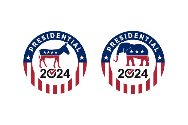 Premium Vector | Vector elephant and donkey on isolated background - Bevolkingsgroep Die Van Democraten Overloopt Naar Republikeinen
