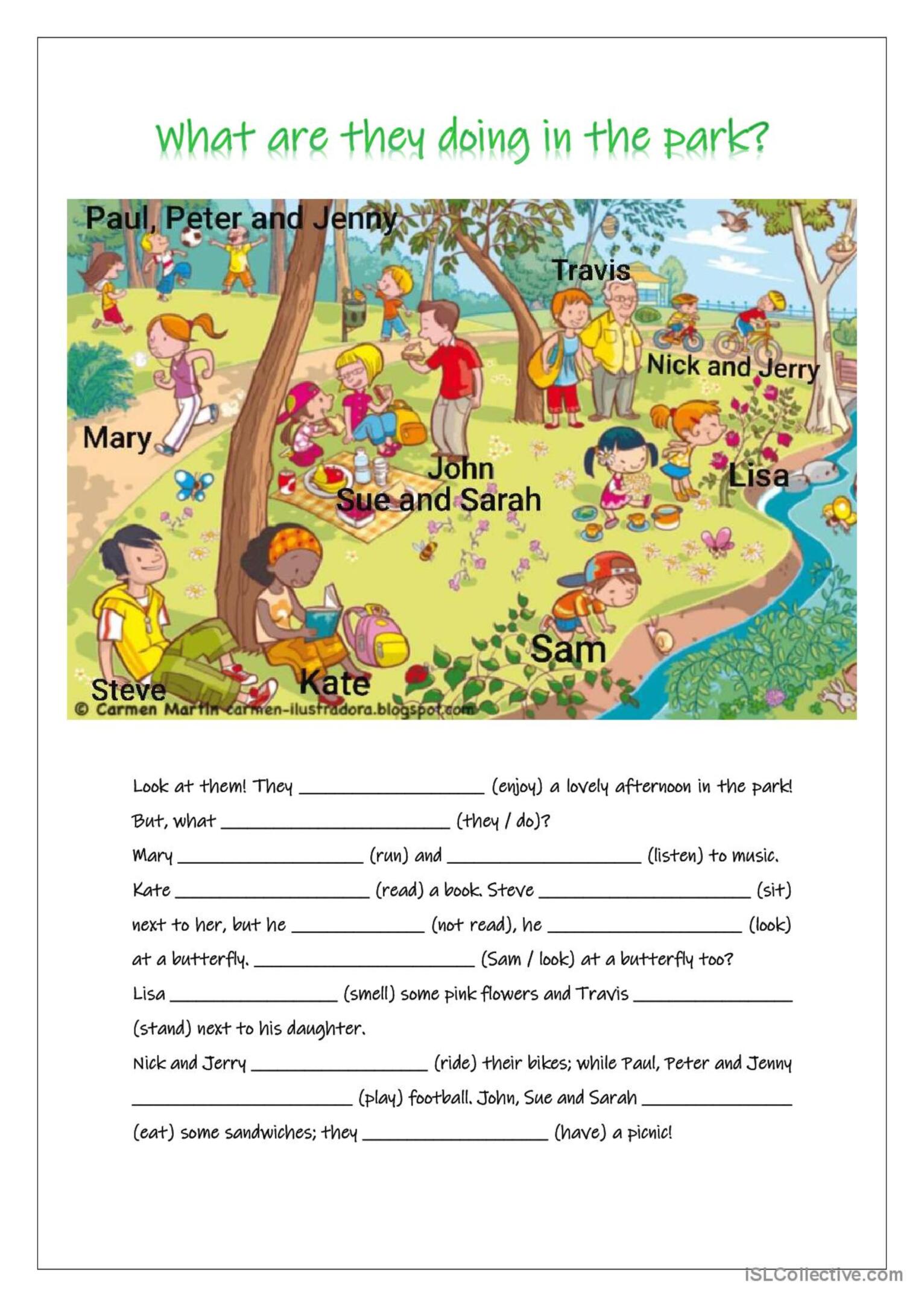 PRESENT CONTINUOUS: English ESL worksheets pdf & doc - Exercises On Present Continuous And Present Simple