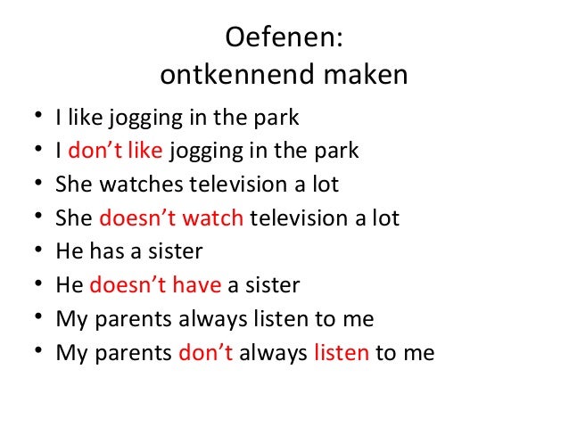 Oefening Present Simple En Present Continuous