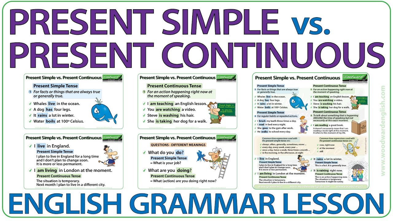 Present Simple vs. Present Continuous Tense | Learn English Grammar - Present Continuous Or Present Simple