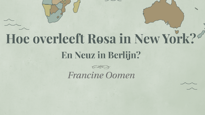 Presentatie over het boek: Hoe overleeft Rosa in New York? by Arianna - Hoe Overleeft Rosa In New York