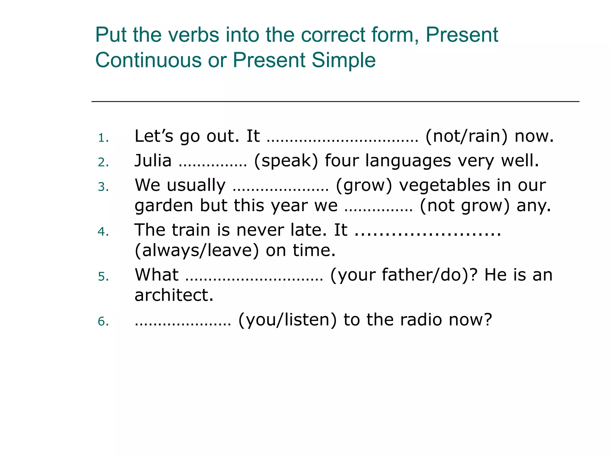 Present+simple+ +present+continuous.ppt - Present Simple & Present Continuous