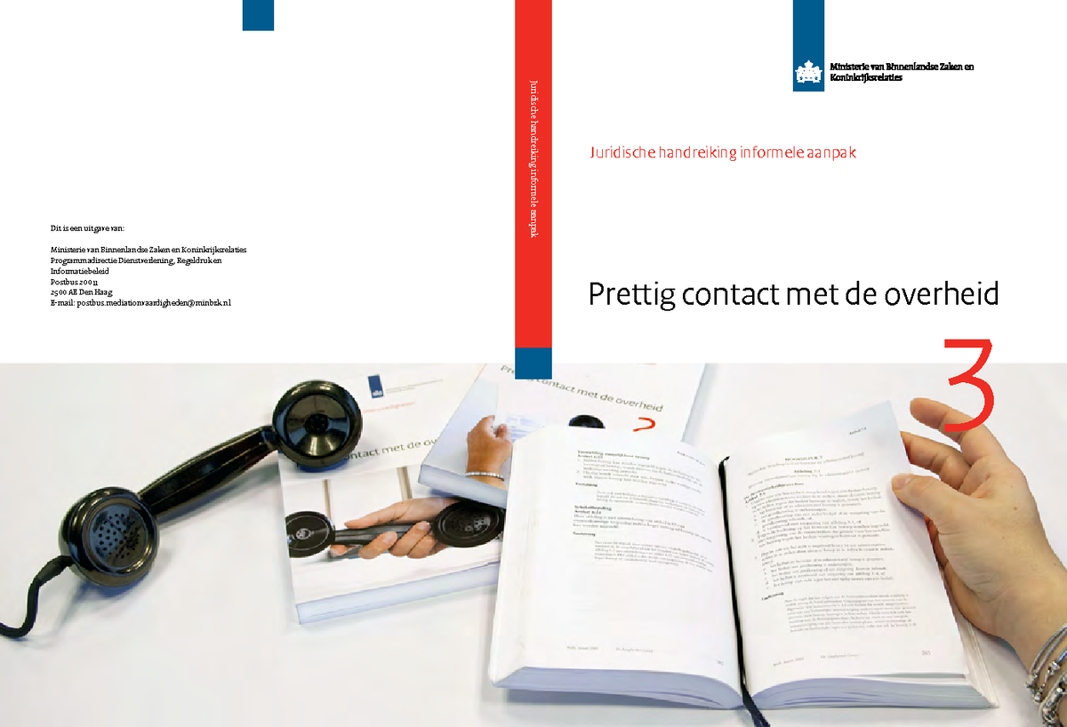 Prettig contact met de overheid 3 van de Ministerie van binnenlandse - Prettig Contact Met De Overheid