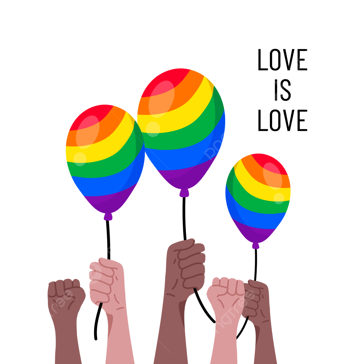 Pride Rainbow Clipart Vector, Rainbow Pride Rainbow Color Balloon Palm - Pride And Prejudice Waar Te Zien