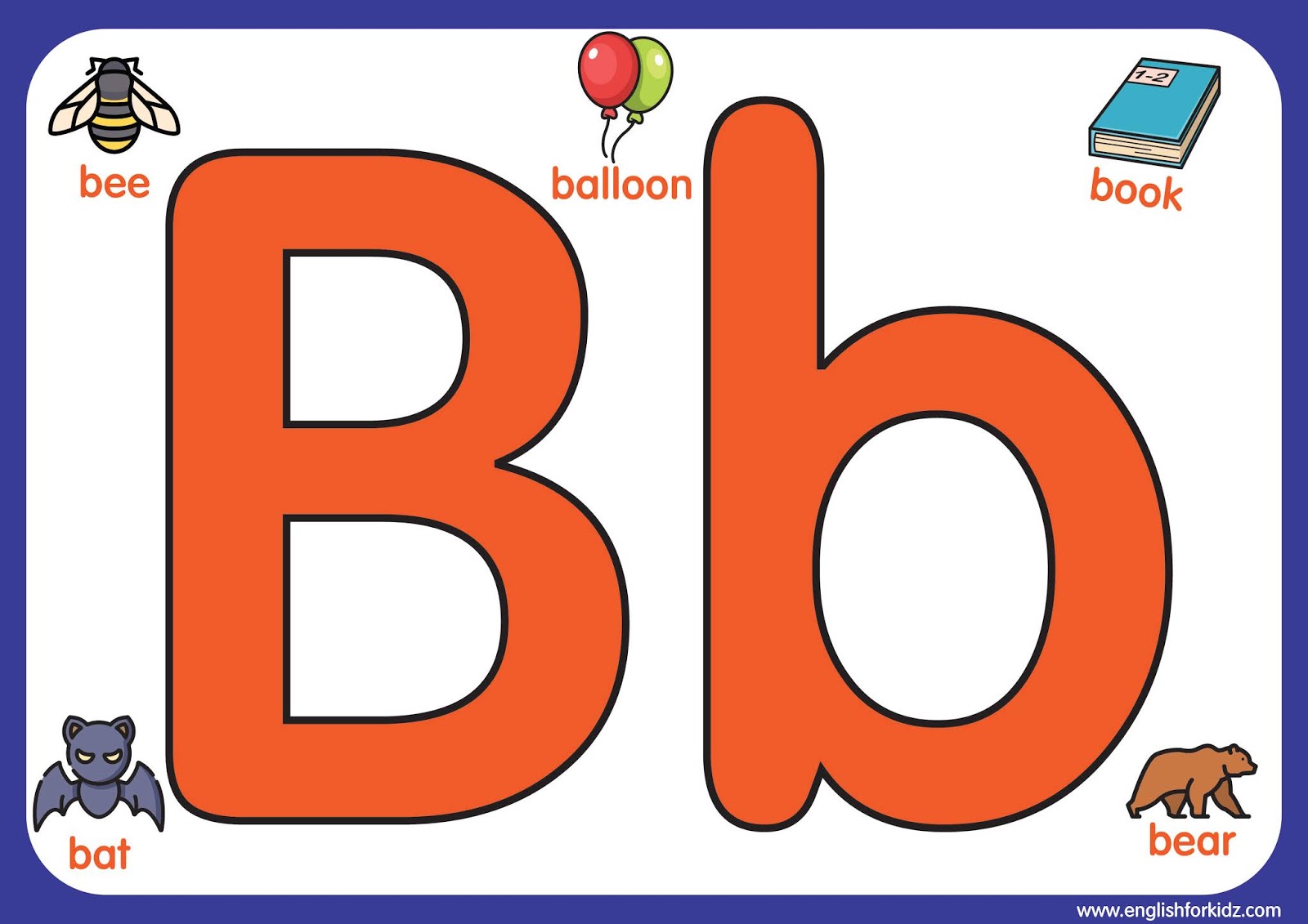 Print Letter B - B Cellen En T Cellen