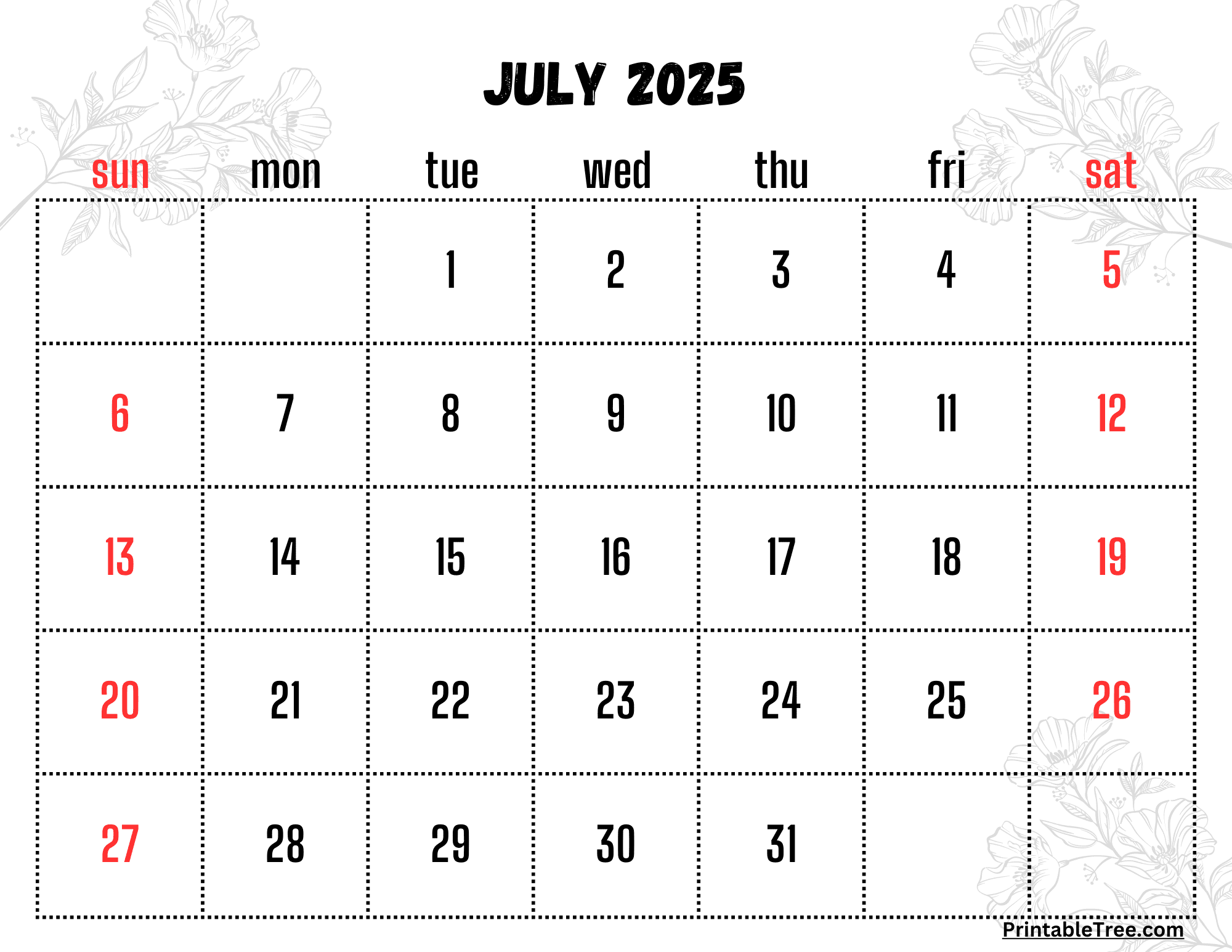 Printable Calendar July 2025 June 2025 - Bren Marlie - Hoe Train Je Voor De Nijmeegse Vierdaagse