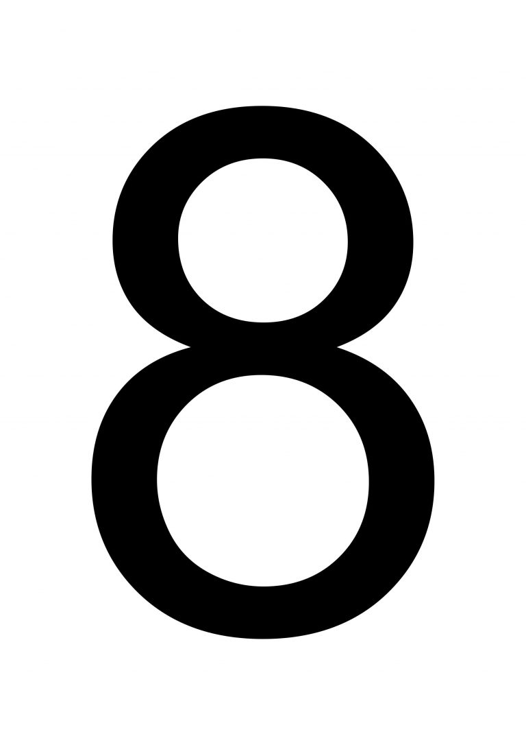 Printable Number 8 – Free Printables - 8 Fouten Die We Maken Bij Grijs Haar