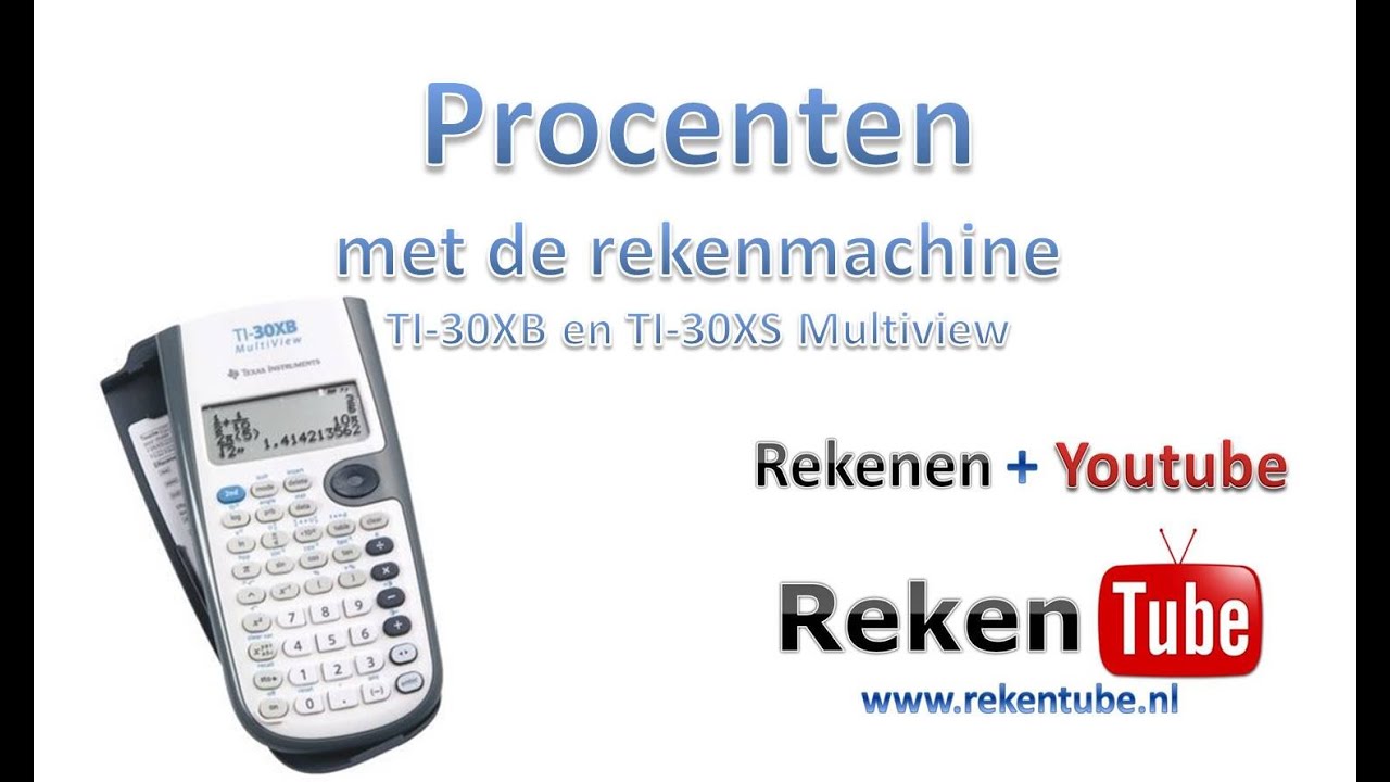 Procenten met de rekenmachine - YouTube - Graphische Rekenmachine Antwoord Omzetten In Breuk