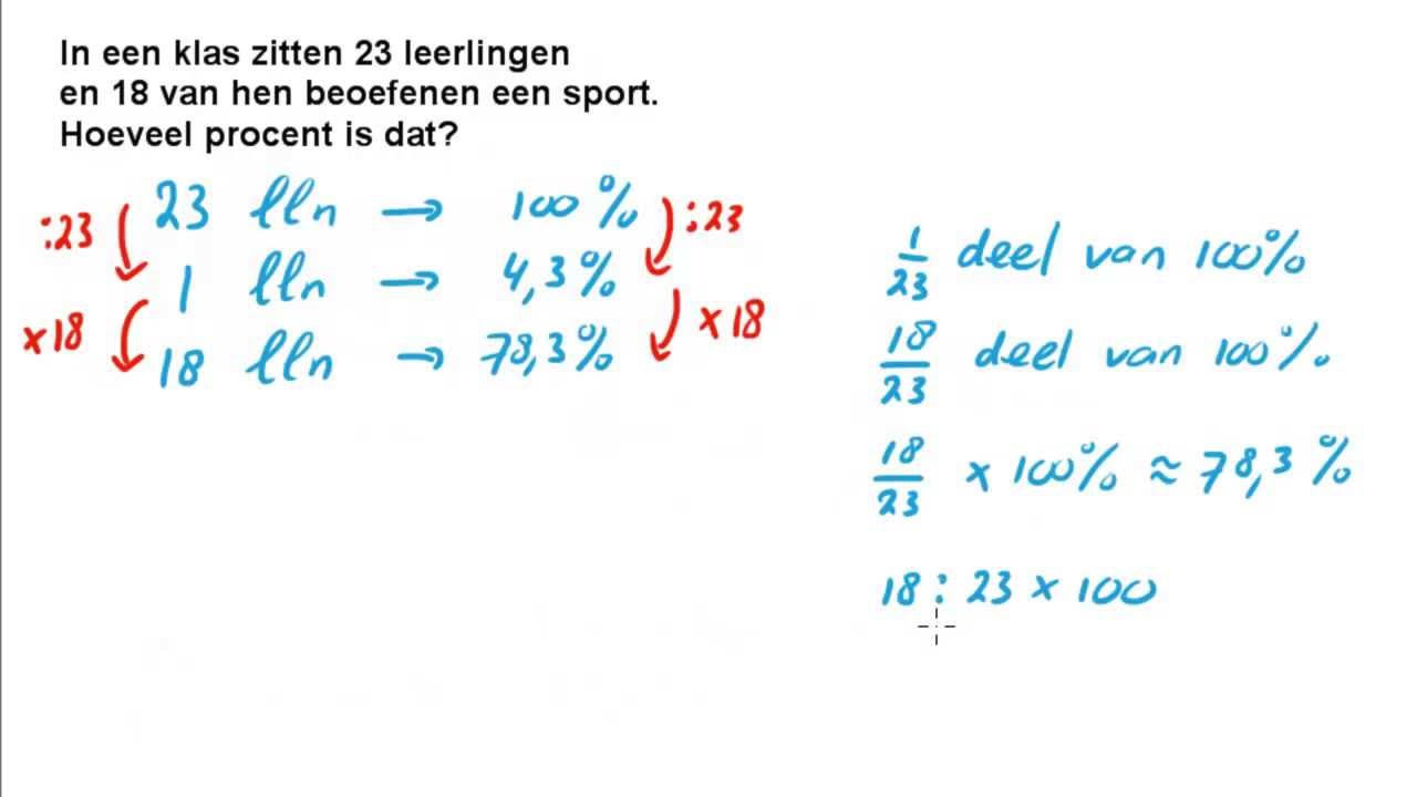 Hoeveel Procent Is Iets Van Iets