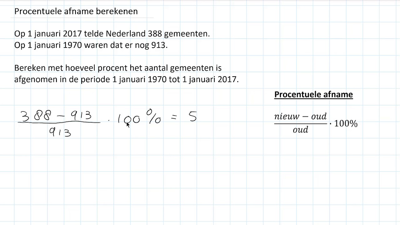 Procentuele afname berekenen (2 HAVO/VWO & 2 VWO) - YouTube - Hoe Bereken Je Je Jaarinkomen