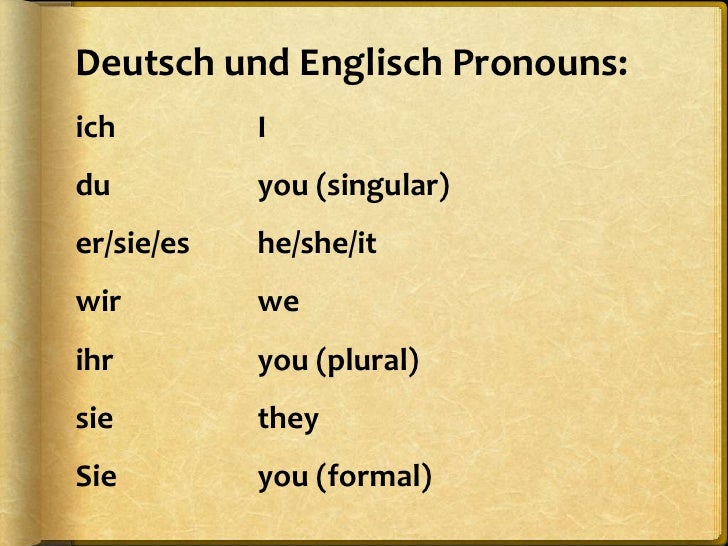 Ich Du Er Sie Es Wir Ihr Sie Sie Nederlands