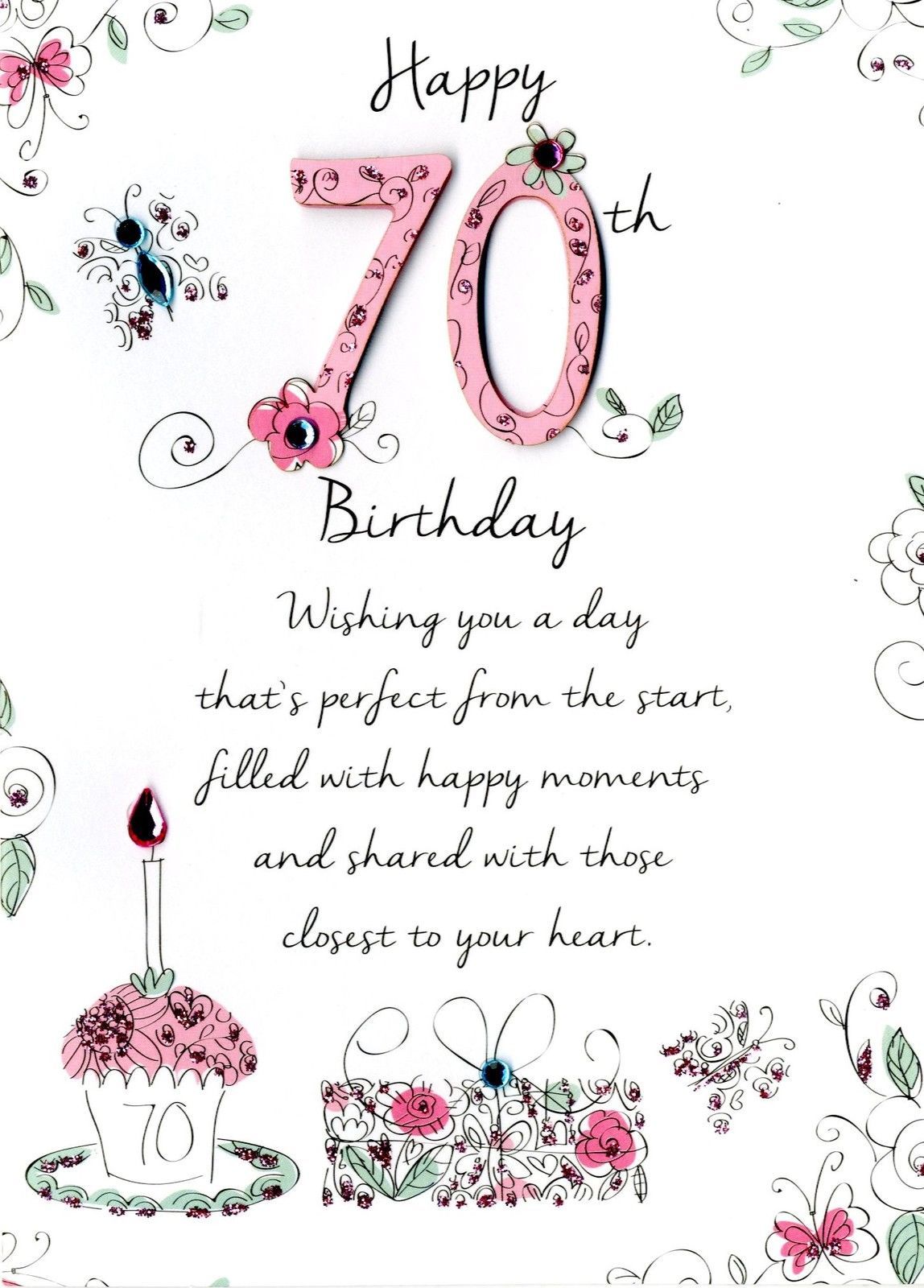 £2.99 GBP - Female 70Th Birthday Greeting Card Second Nature Just To - Naam Wiskes Partner In Het Eerste Album