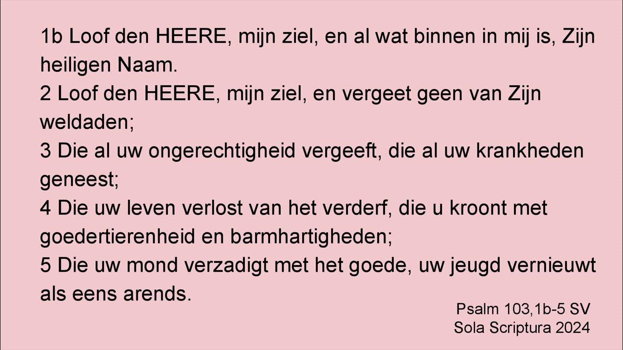 Loof De Heer Mijn Ziel