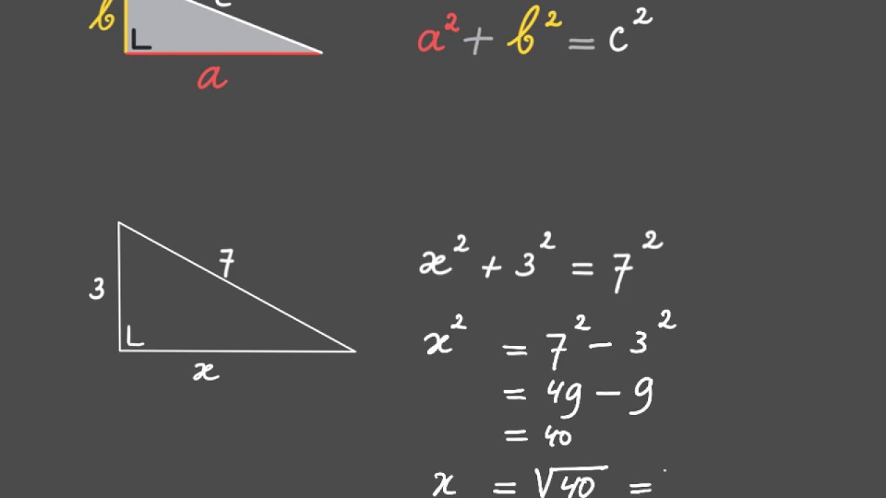 Pythagoras 3 - een rechthoekszijde berekenen 1 - YouTube - Hoe Bereken Je De Stelling Van Pythagoras
