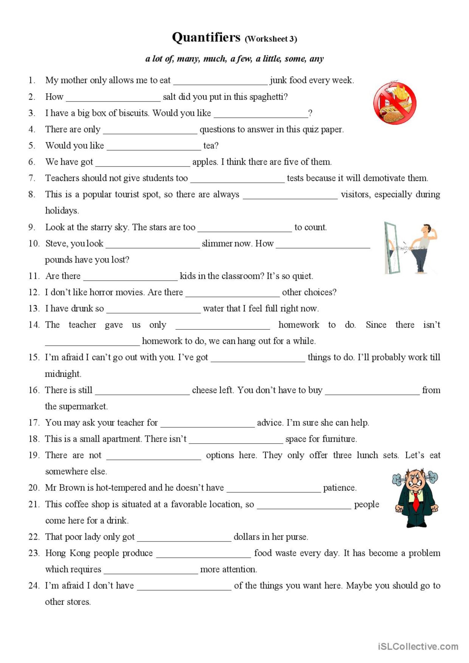 Quantifiers (a lot of, many, much, a…: English ESL worksheets pdf & doc - Many Much A Lot Of Lots Of