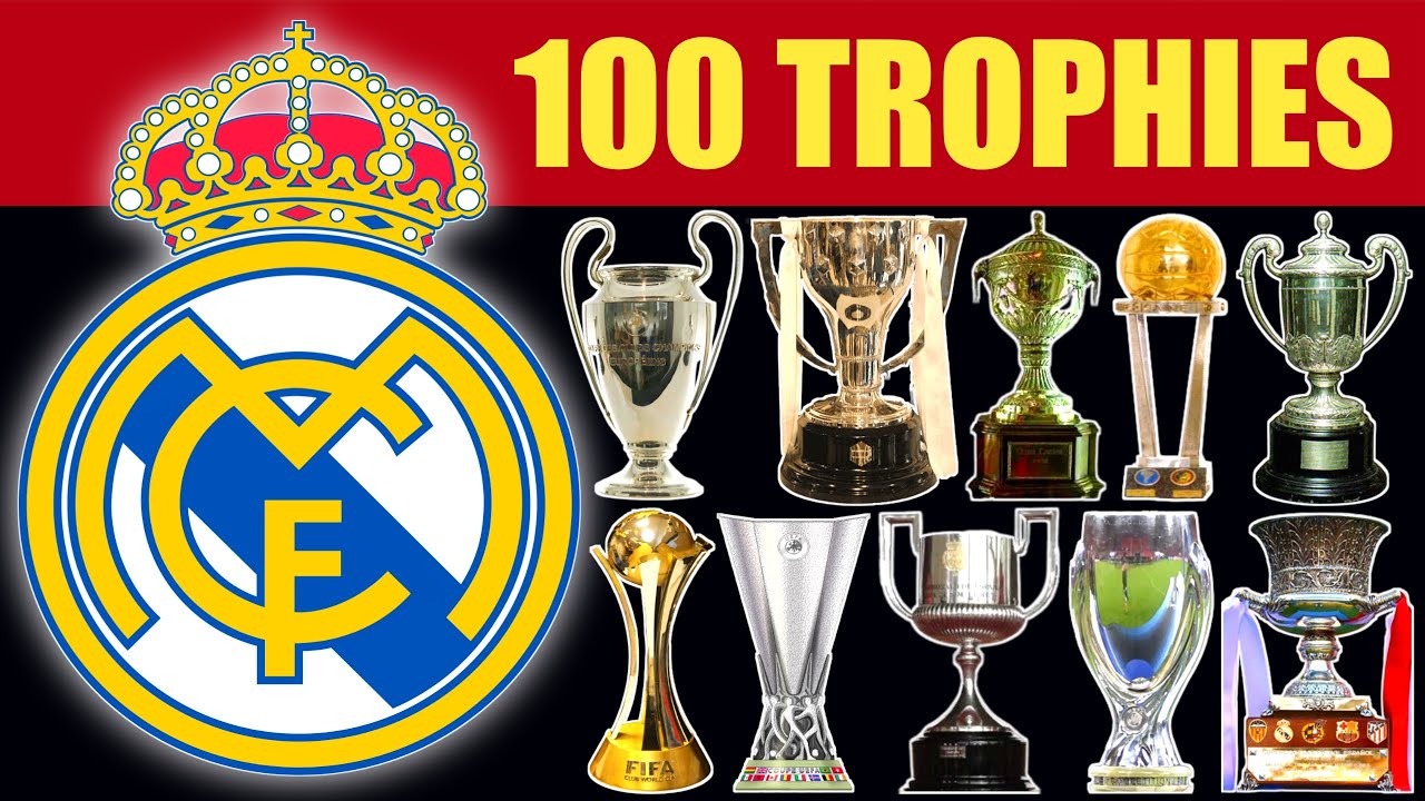 Real Madrid All Trophies 1902-2023 (100 Titles) - YouTube - Hoeveel Champions League Heeft Barcelona Gewonnen
