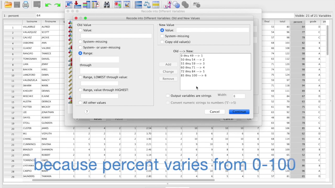 Recode into Different Variables - YouTube - Recode Into Different Variable Spss