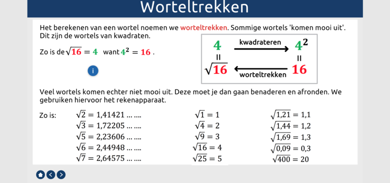 Rekenen met wortels - Theorie - Wat Is De Wortel Van 5