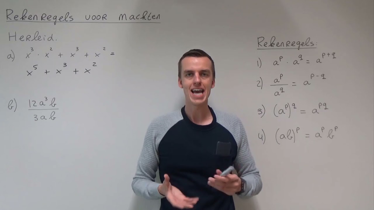 Rekenregels voor machten (HAVO wiskunde A) - YouTube - Gezakt Voor Havo En Dan