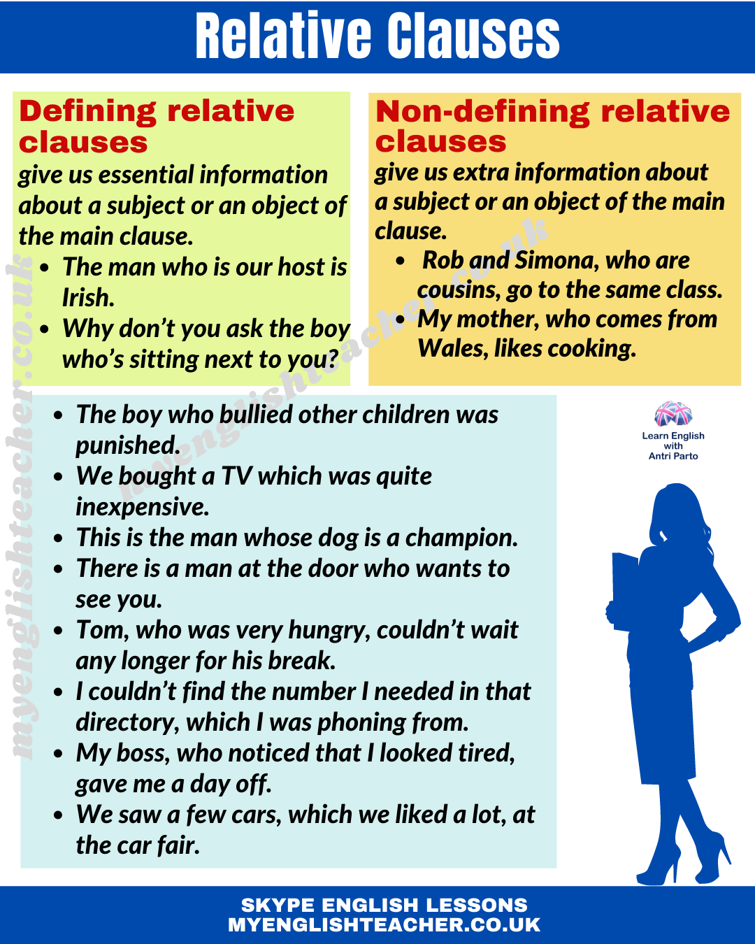 Relative Clauses: Defining and Non-defining - My Lingua Academy - Defining And Non Defining Relative Clauses