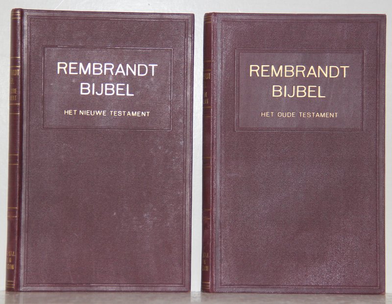 Rembrandt-Bijbel, 2 deelen met 240 afbeeldingen. Het oude teatement en - Nieuwe En Oude Testament