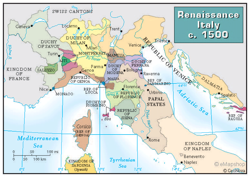 Renaissance Italy 1494 - Mrs. Flowers History - Vertegenwoordiger Italiaanse Renaissance In De Lage Landen