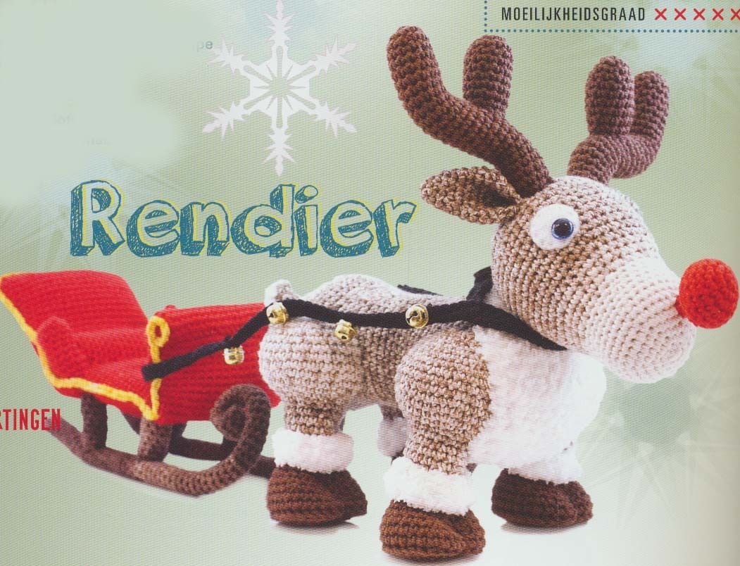 Rendier | Rendier, Haakpatroon, Kerst haak - Hoe Heet Het Rendier Van De Kerstman