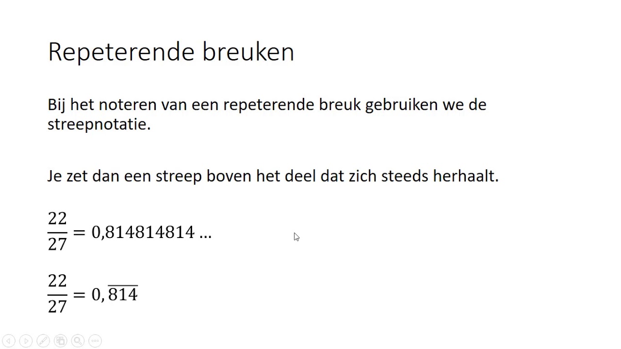 Repeterende breuken (2 HAVO/VWO & 2 VWO) - YouTube - Wat Is Een Repeterende Breuk