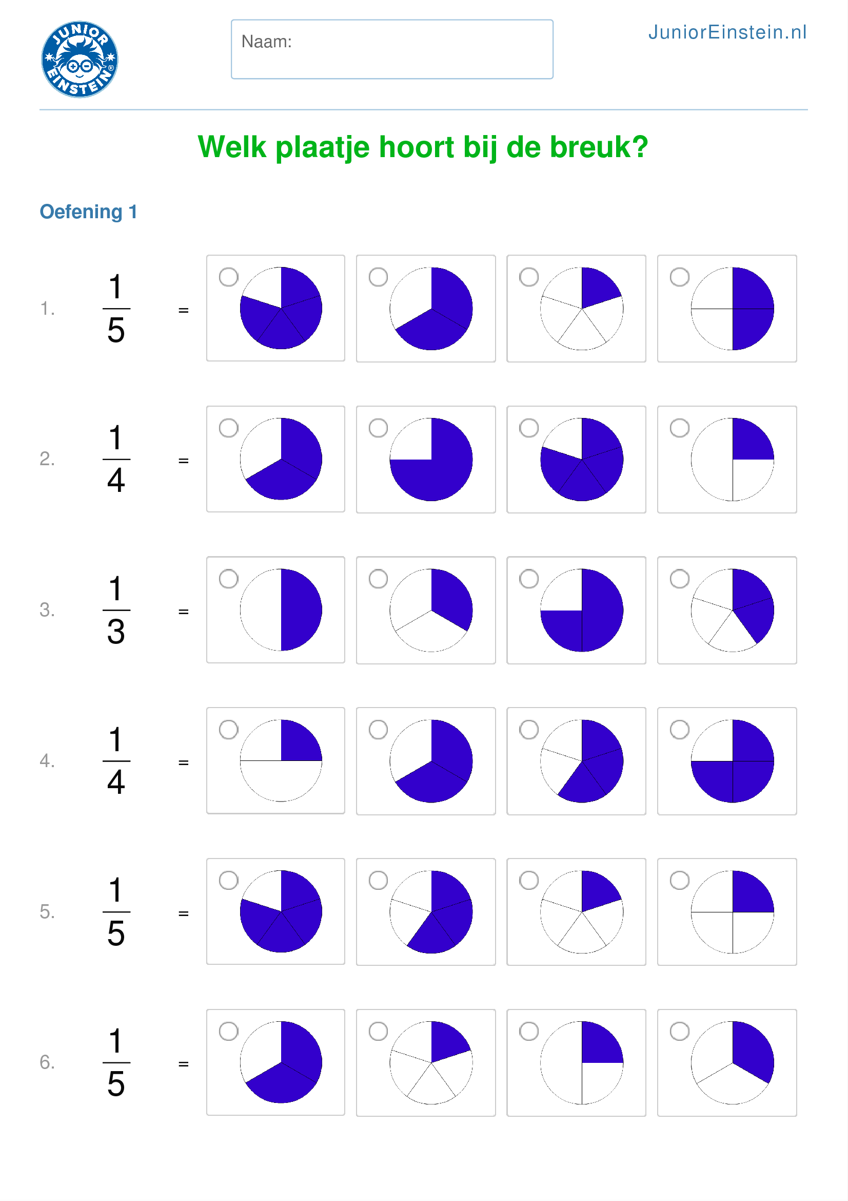 Resultado de imagen de rekenen groep 1 2 werkbladen | Breuken optellen - Groep 1 En 2 Rekenen