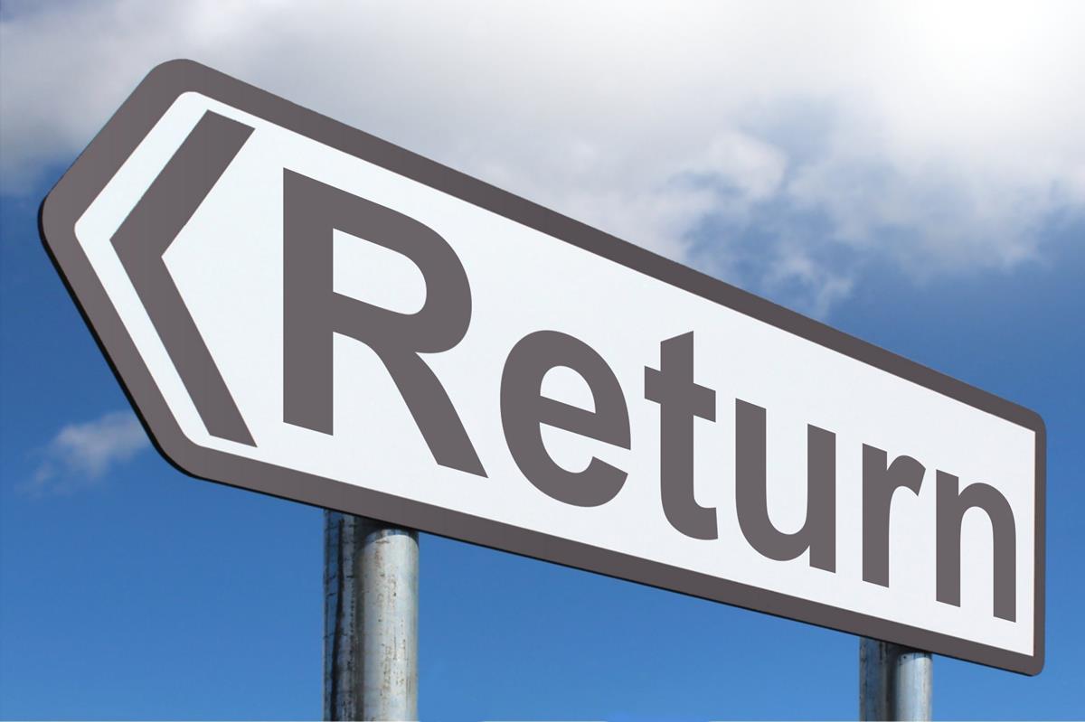 Return - Free of Charge Creative Commons Highway Sign image - Return Die Men Kan Aanslaan