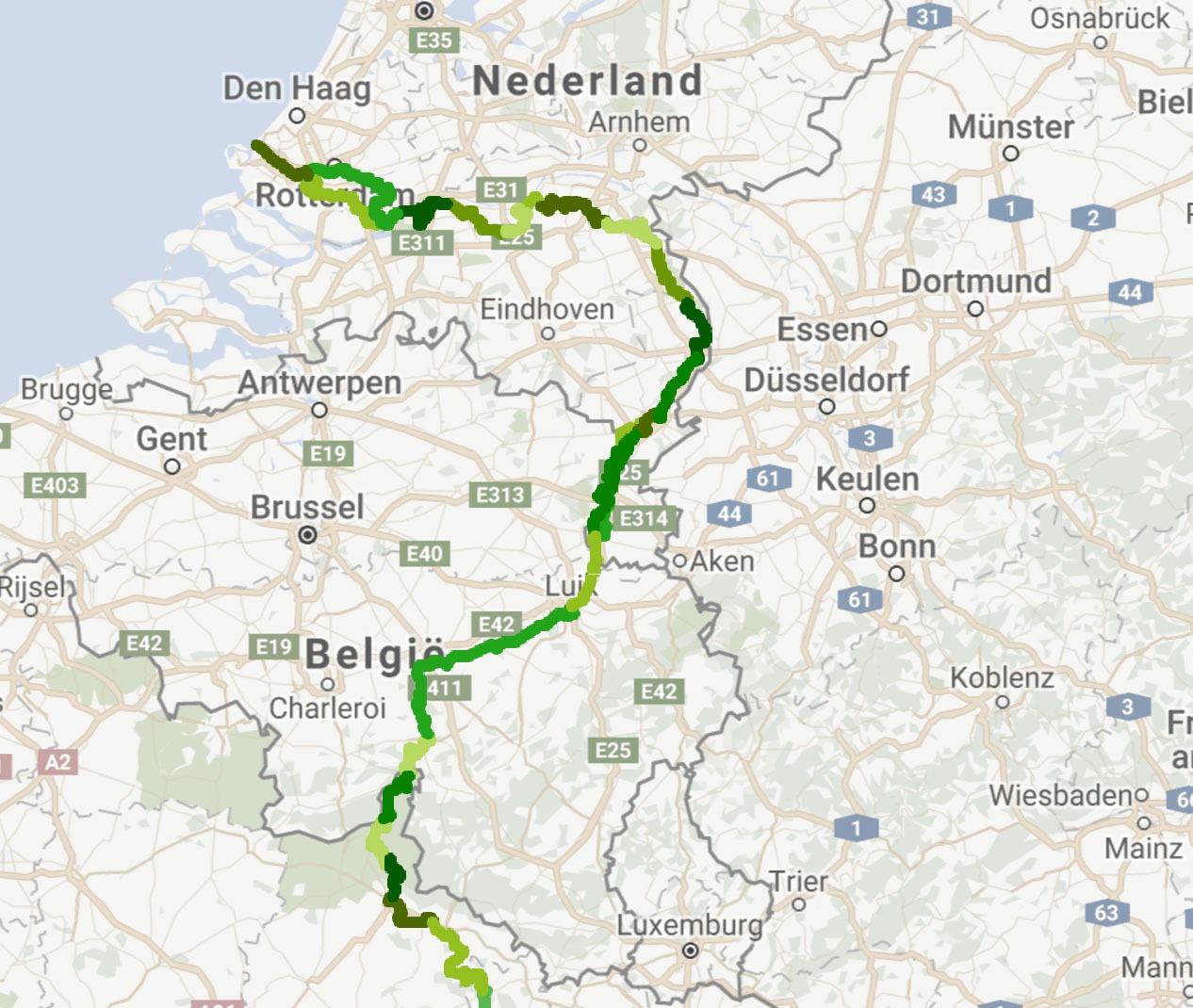River Maas Map - Rivier Alphen Aan De Rijn