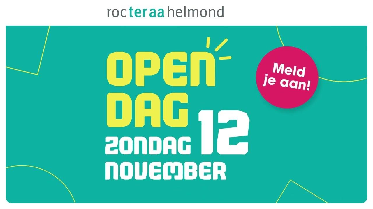 ROC Ter AA Open Dag 12 november 2023 - YouTube - Open Dag Roc Midden Nederland