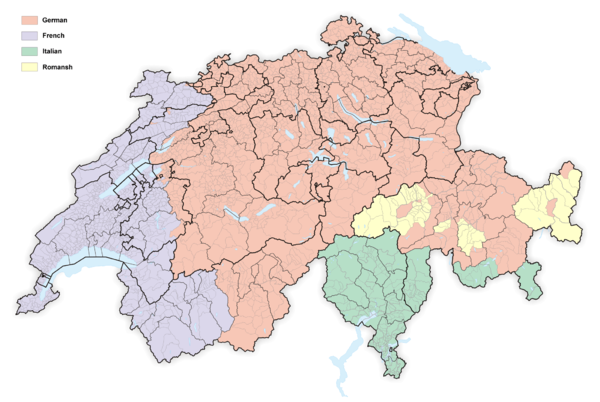 Romandie – Wikipedie - Zwitserland Officiële Talen Reto Romaans