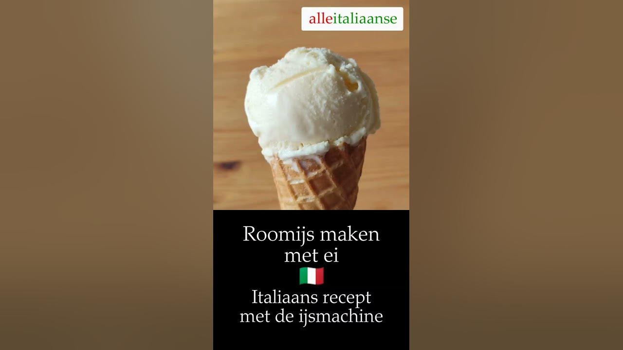 Roomijs maken met ei 🍨 Italiaans recept met ijsmachine #ijs #ijsmaken # - Hoe Heet Roomijs Met Warme Chocoladesaus