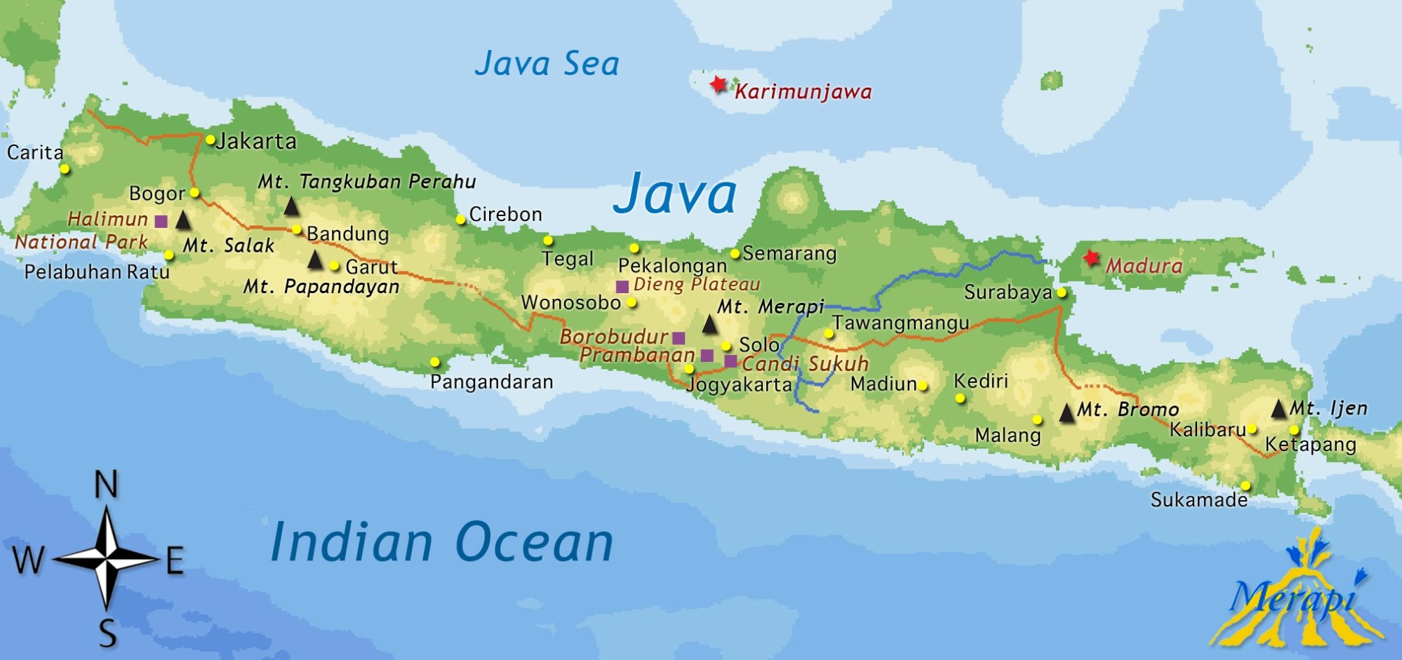 Roundtrip Java - Private Indonesia roundtrips Merapi Tour & Travel - Waar Ligt De Merapi Vulkaan Op Java