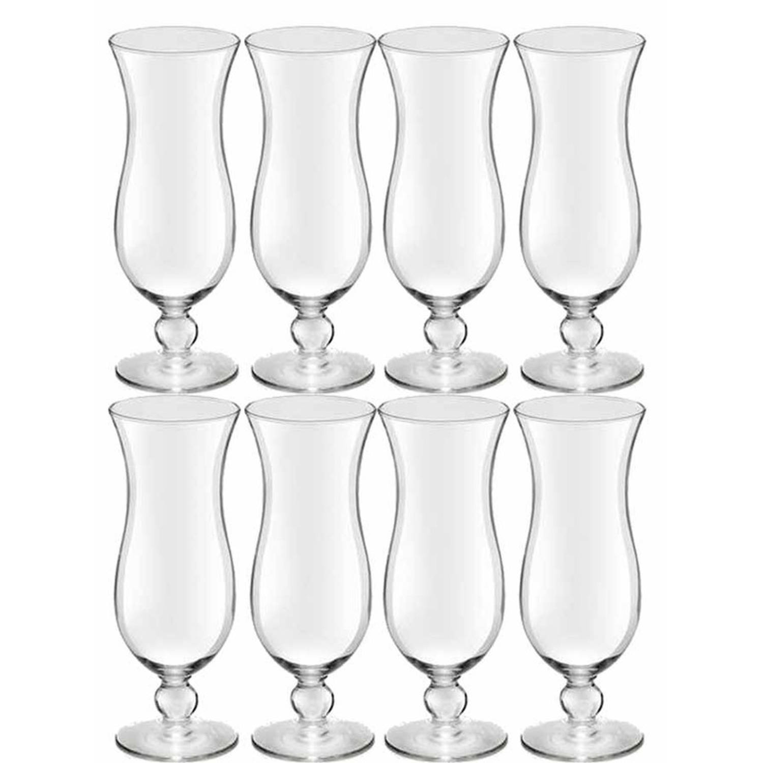Royal Leerdam 8x Cocktailglazen transparant 440 ml Hawai serie - 44 cl - Glazen Fles 1 5 Liter