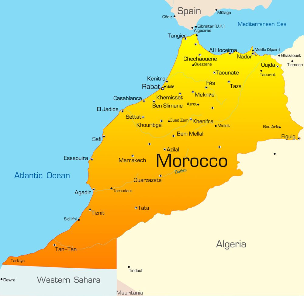 Rundreise Südspanien Karte - Waar Kan Je Marokko Brazil Kijken