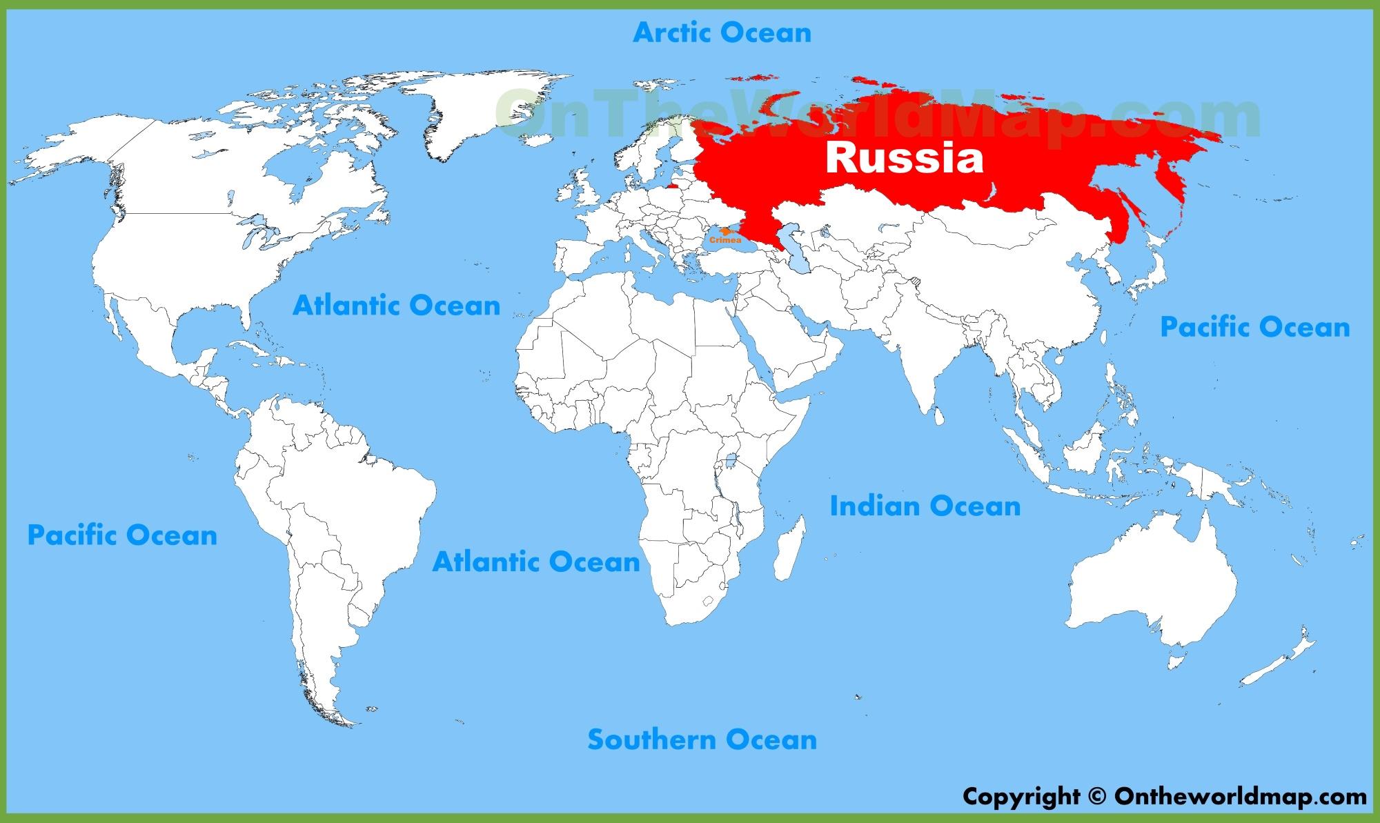 Russia world map - World map of Russia (Eastern Europe - Europe) - Waar Ligt Rusland Op De Wereldkaart