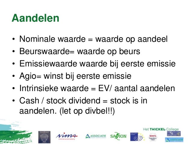 Samenvatting m & o 12 5-2014 - Berekening Intrinsieke Waarde Per Aandeel